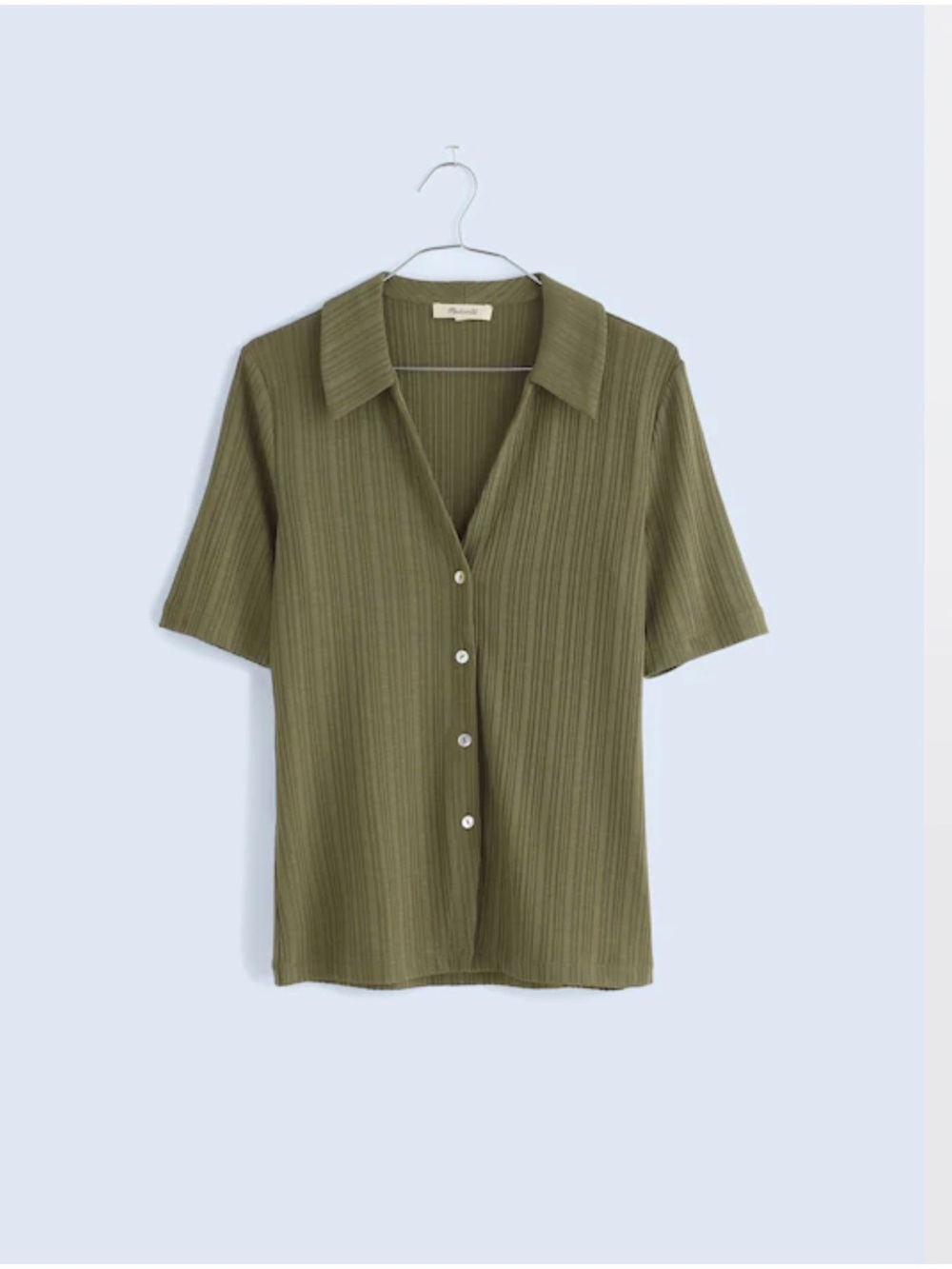 MADEWELL Cutaway Hem Polo Top- Medium NWT
